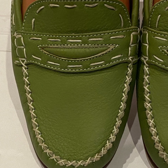 Cole Haan Leather Low Heel Clogs Mules Slides Slip-on Shoes Size 9 B Green EUC - Picture 6 of 12